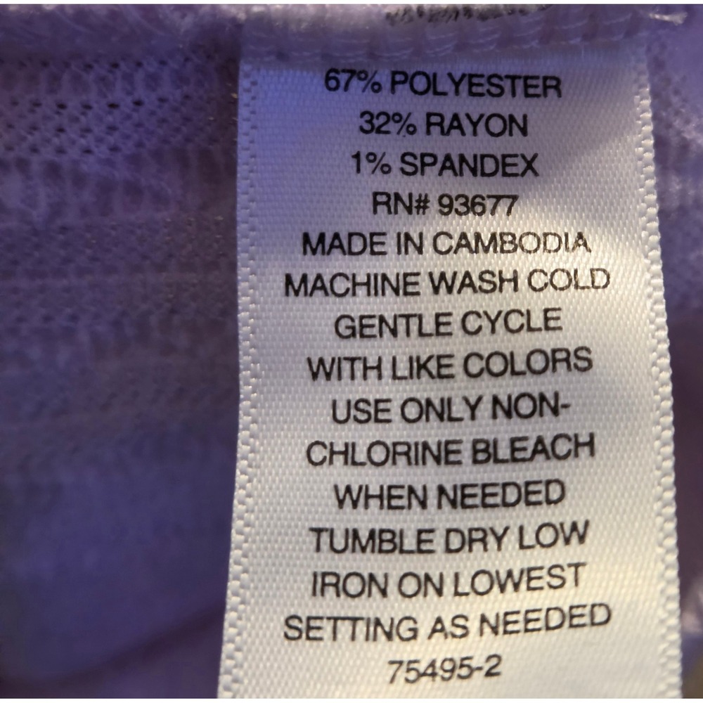 Arizona‎ Ribbed Cropped Tank Top Women's Size Medium Purple - Picture 9 of 9